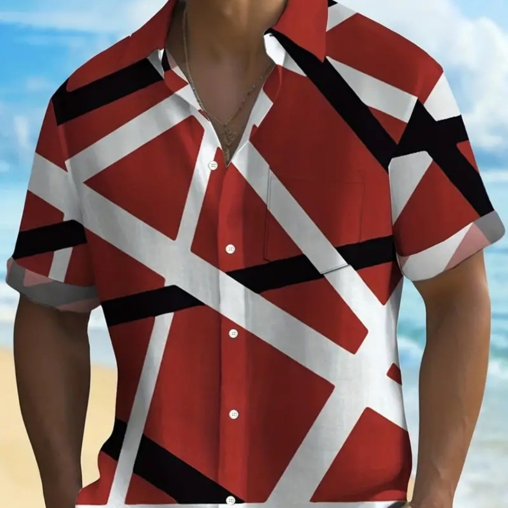 New with tags Men's Plus Size Stripe Summer shirt size 4x runs small like a 2x